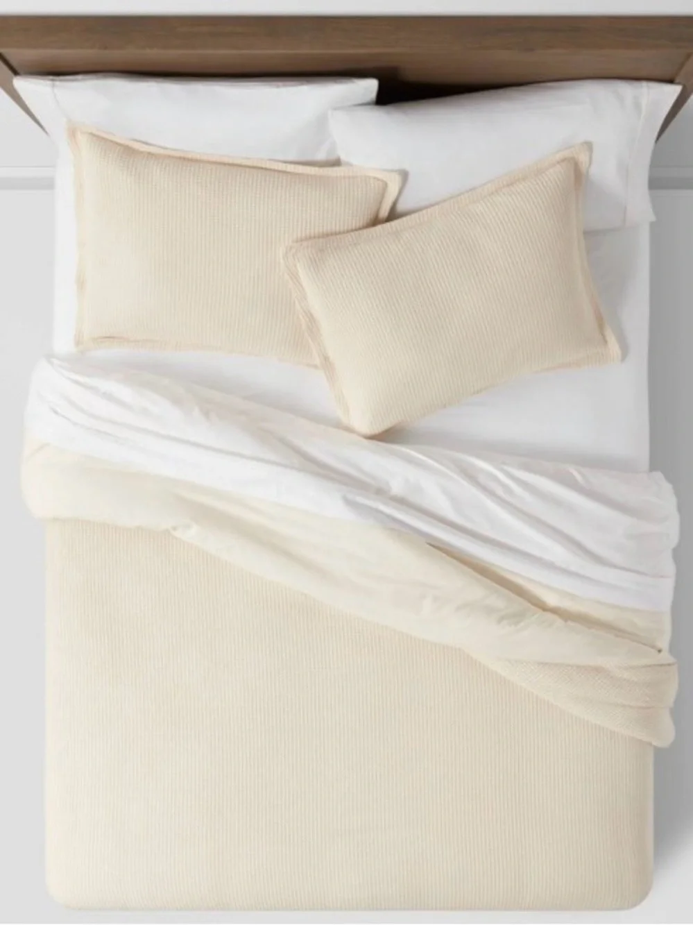 Threshold Washed Waffle Weave Duvet & Sham Set King Size 3 Piece Set